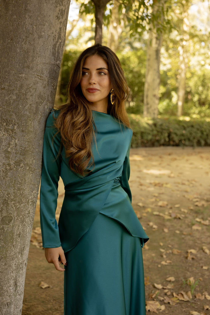 Blusa Victoria Verde Turquesa