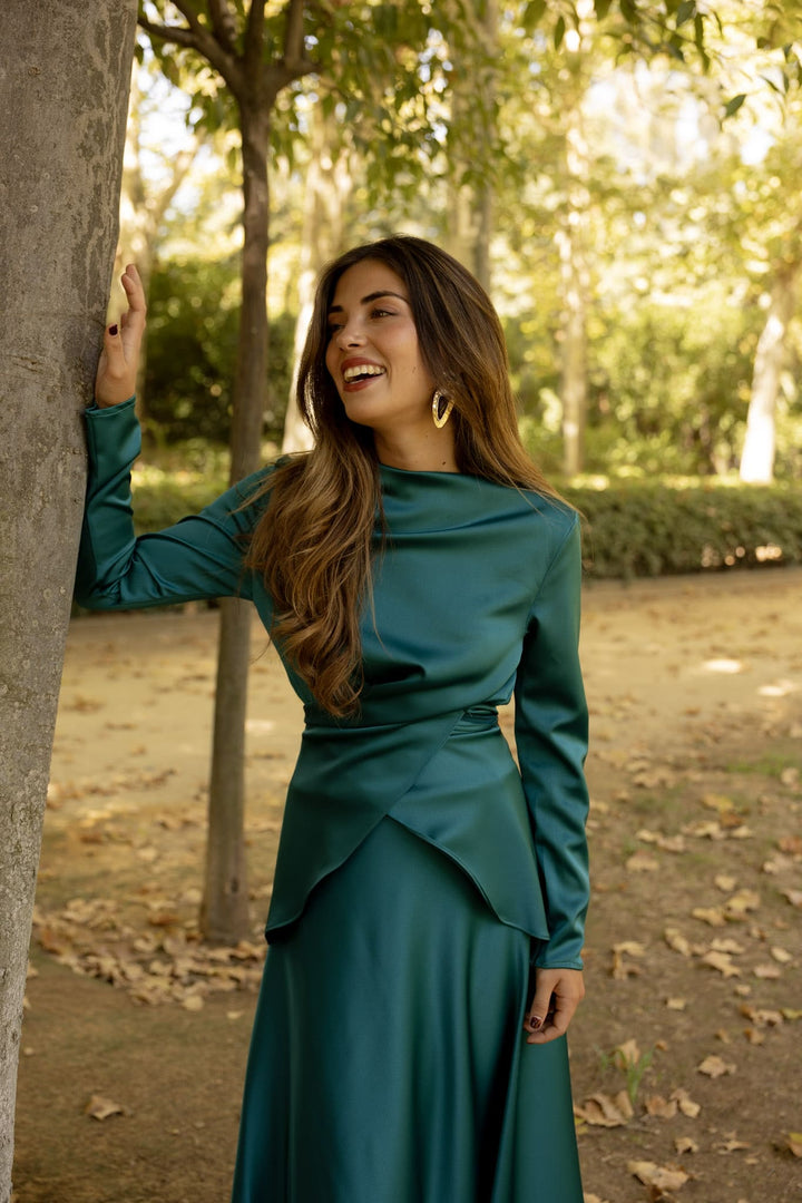 Blusa Victoria Verde Turquesa
