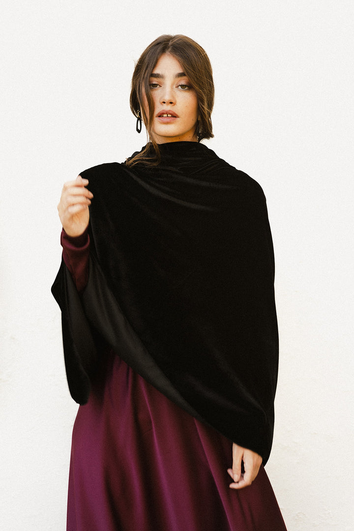 Black Velvet Cape