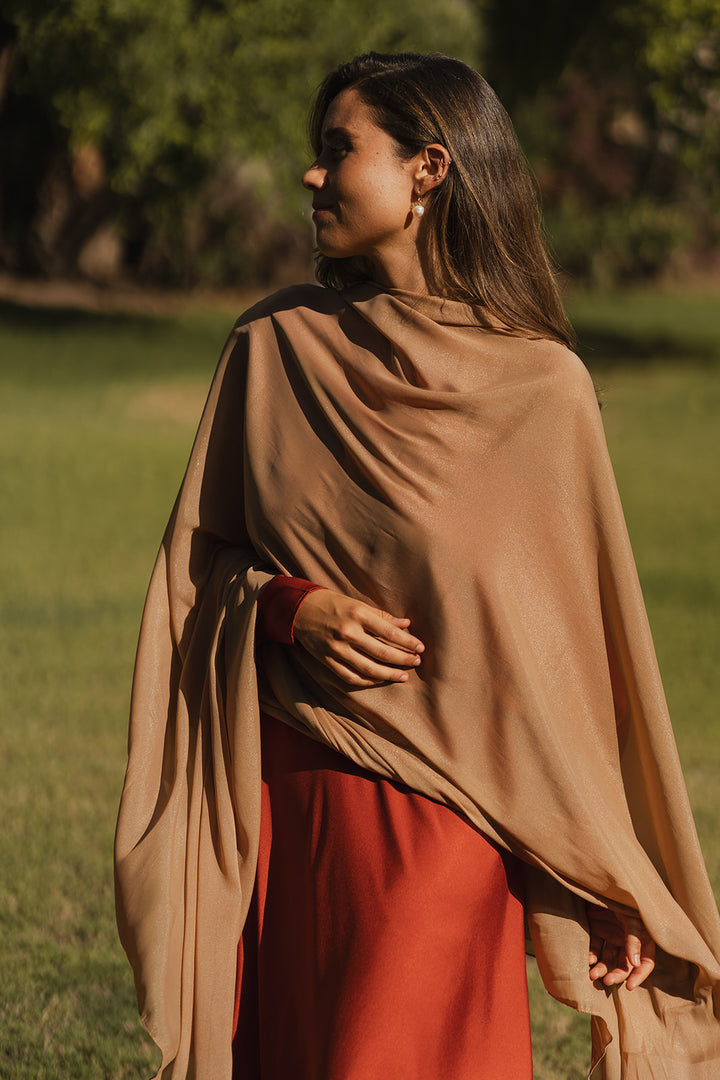 Golden Chiffon Cape