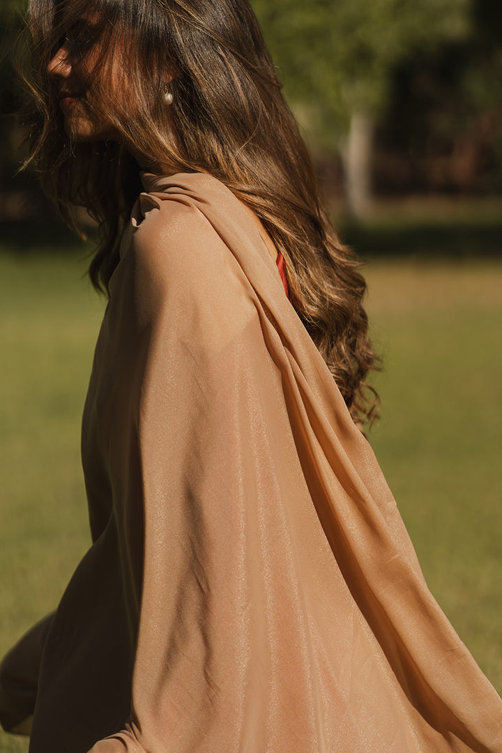 Golden Chiffon Cape