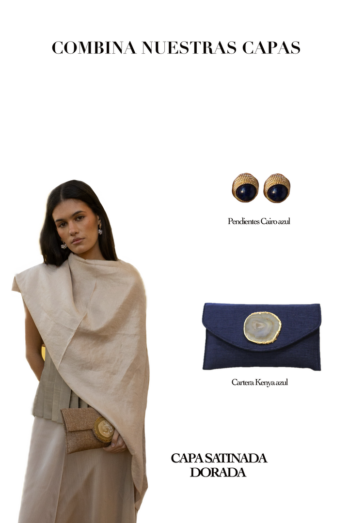 Capa Satinada Dorada posición simétrica elegante | Dafonte Collection
