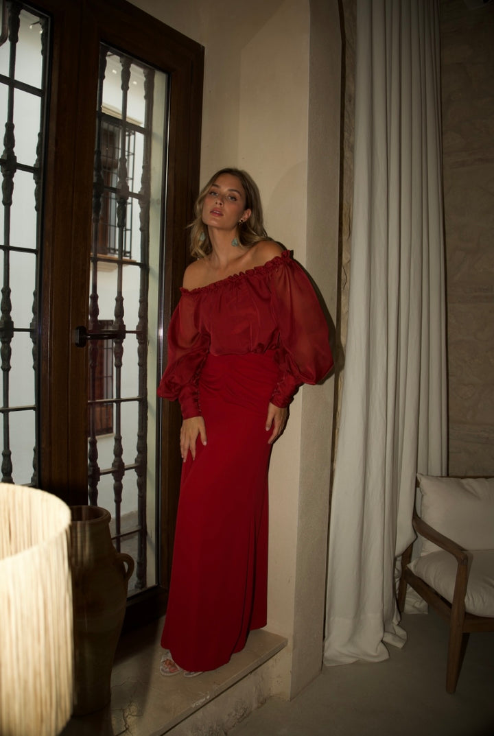 Vestido Jimena Caldera-Vino