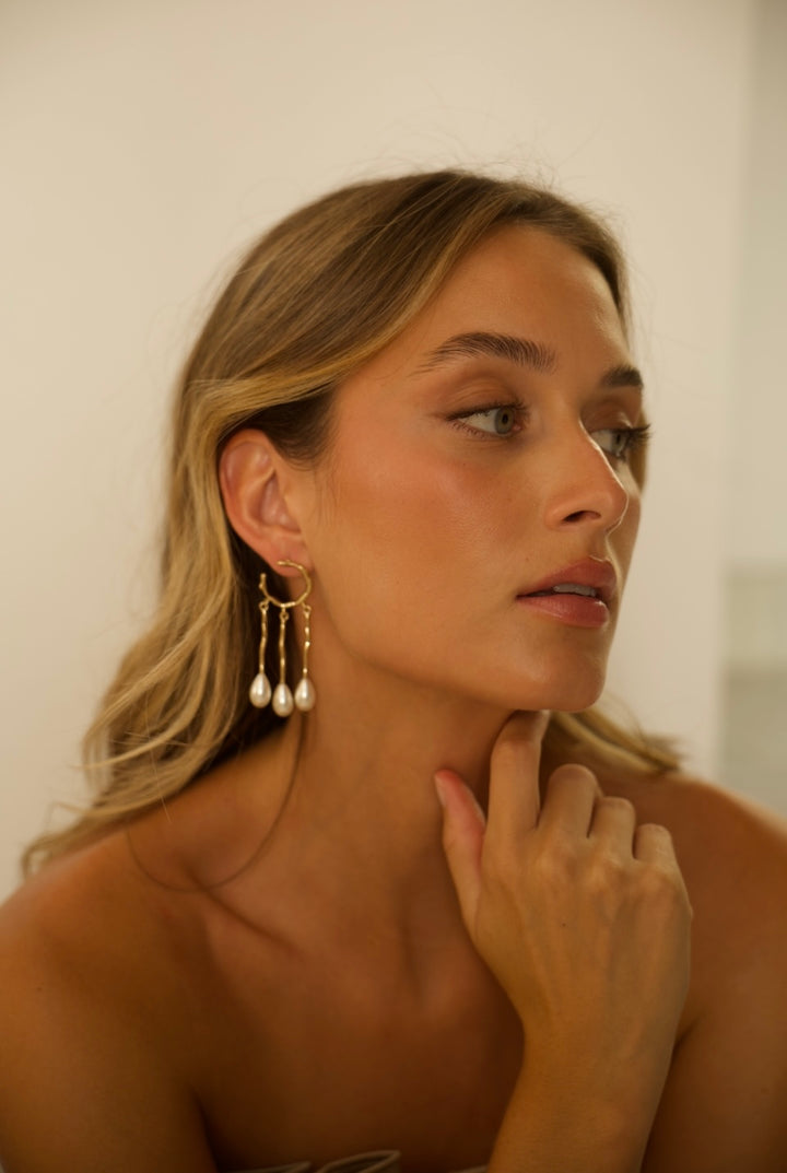 Pendientes triple lágrima