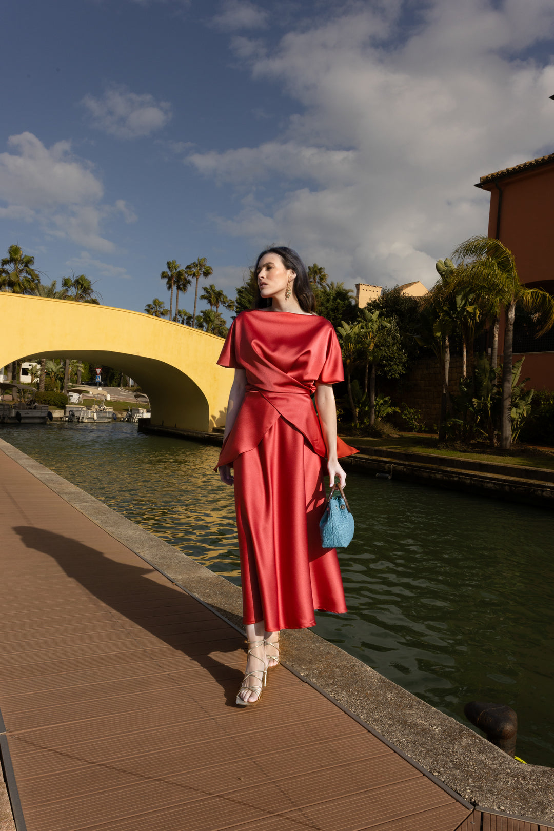 Blusa Victoria Coral.|Invitada perfecta Dafonte Collection
