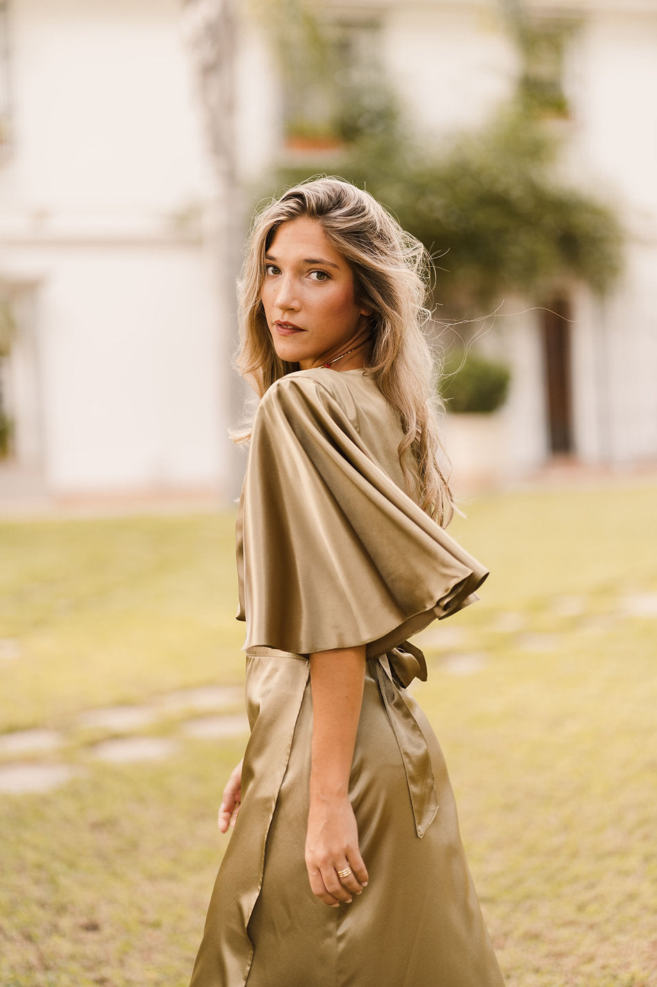 Olive green blouse