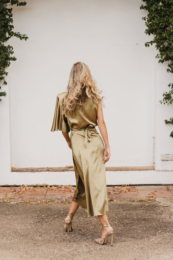 Olive green blouse