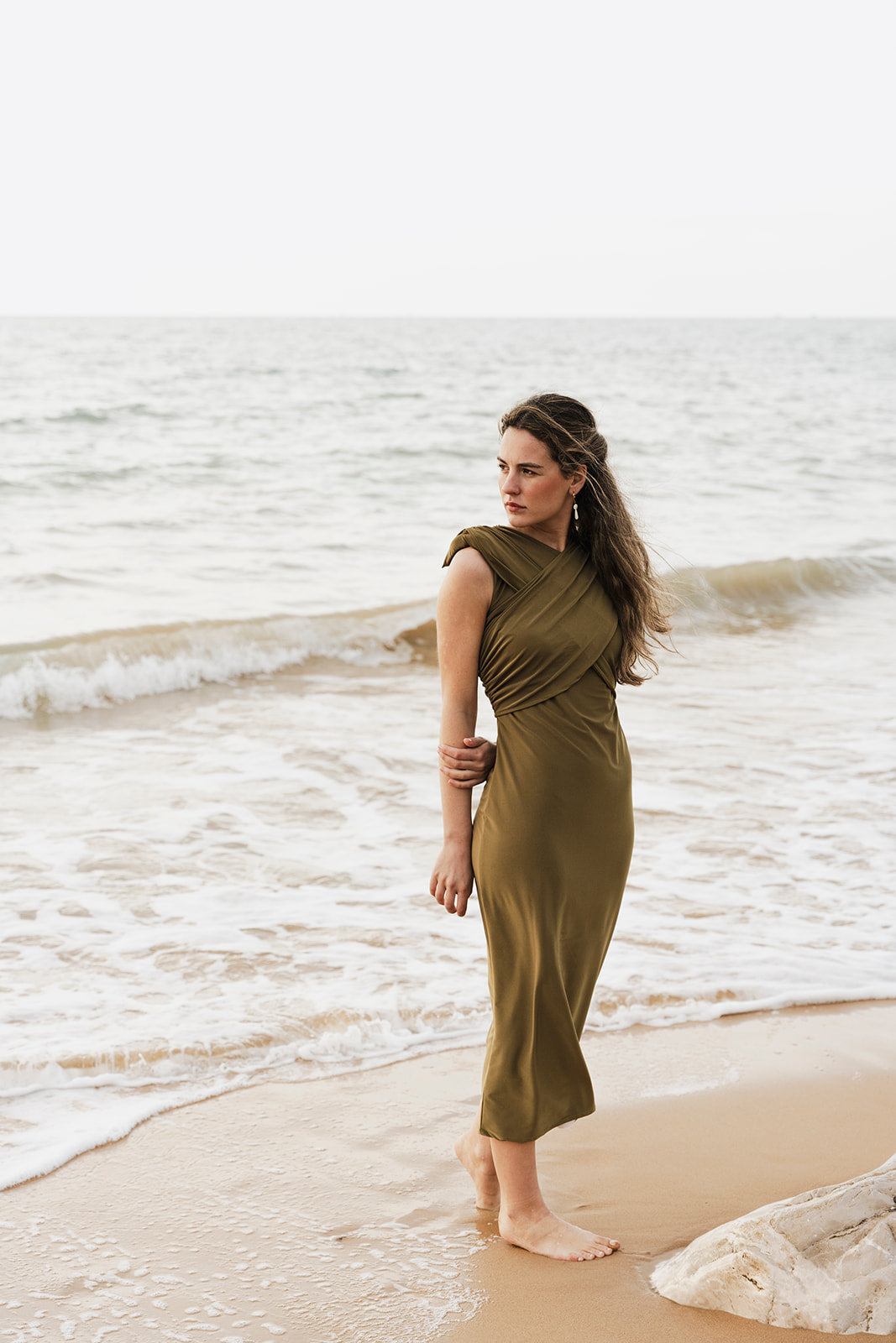 Leonor Olive Green Dress