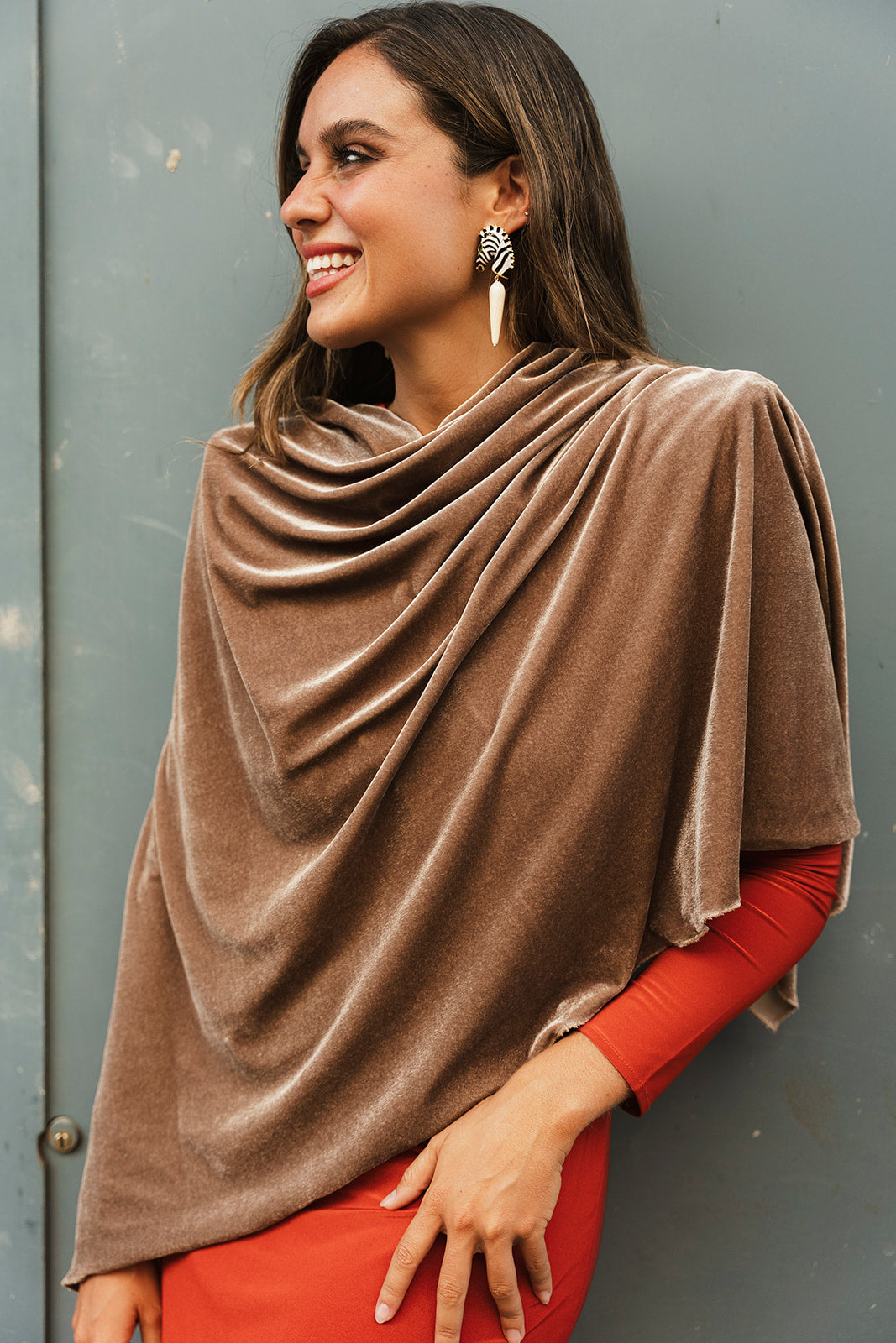 Cape en Velours Camel