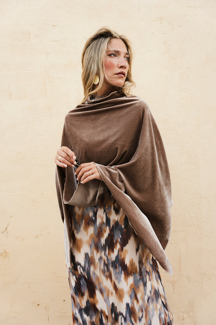 Cape en Velours Camel