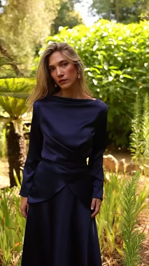Blusa Victoria Azul Marina