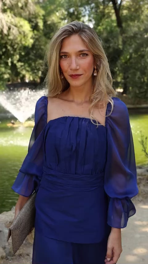 Falda Beatrice Azul